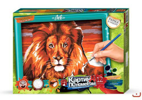 

Картина по номерам Лев (320х230 мм) Dankotoys KN-01-07 (TC101284)