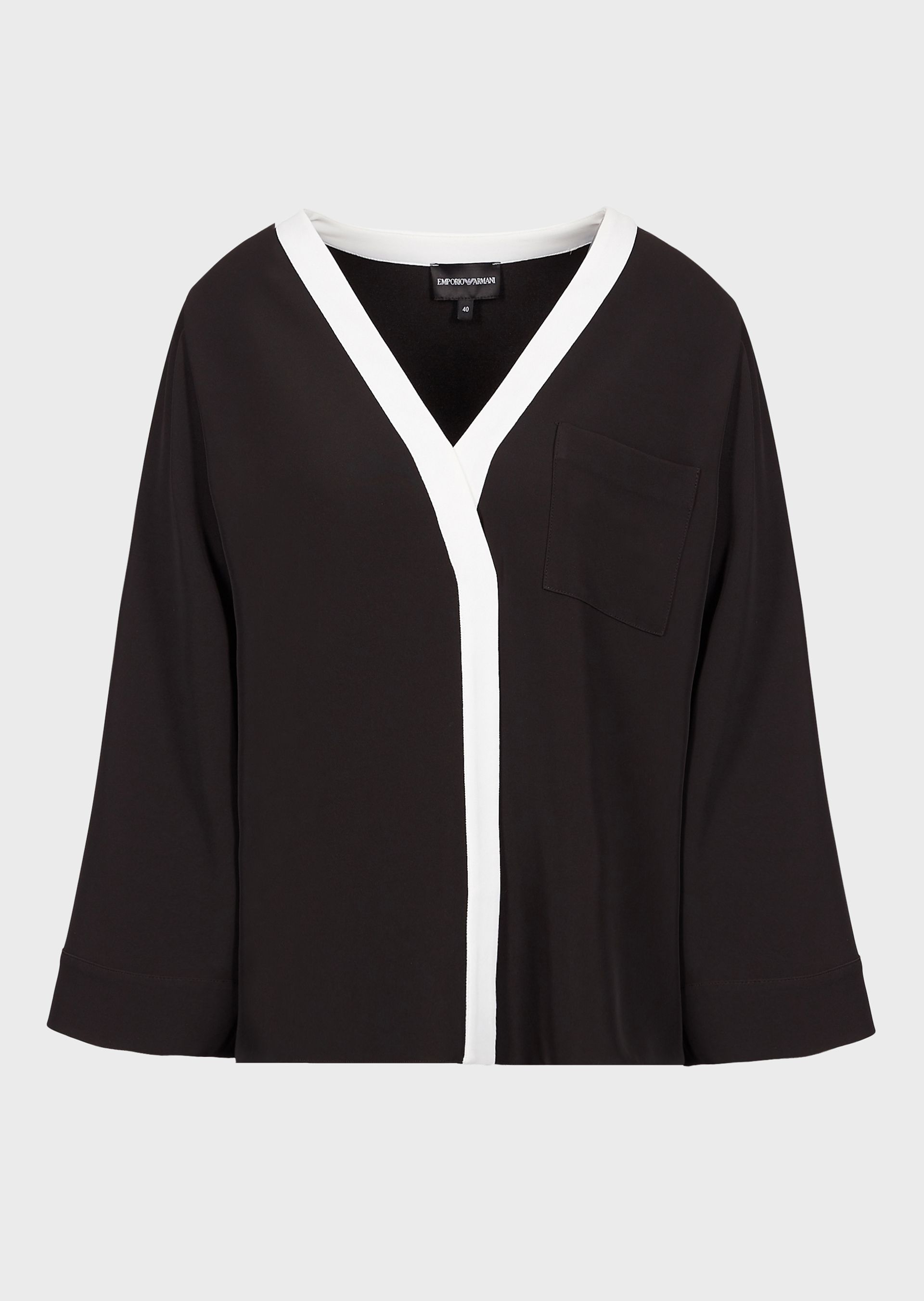 

Блуза Emporio Armani  Черная 6G2K67.2NUXZ, Блуза Emporio Armani 48 Черная 6G2K67.2NUXZ