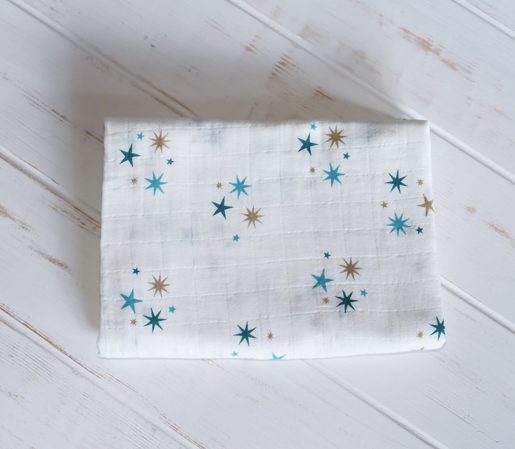 

Пеленка муслиновая Kiddie Widdie Звёздочки синие 110x120 см