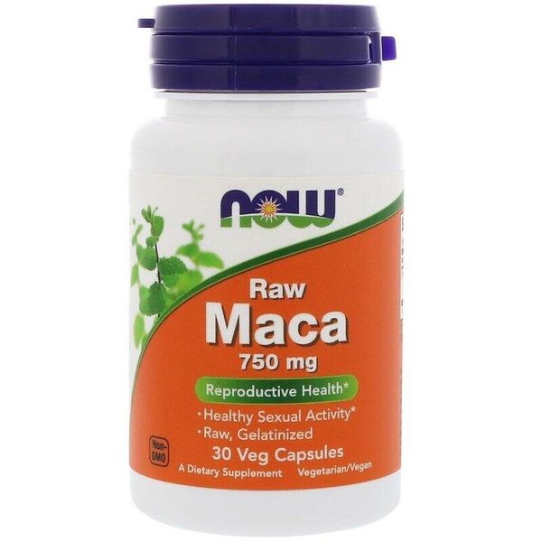 

Мака Raw Maca 6:1 Now Foods 750 мг 30 капсул (NF481)