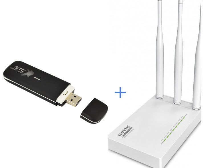 

Комплект WiFi роутер Netis MW5230 + 4G / 3G модем ZTE MF825