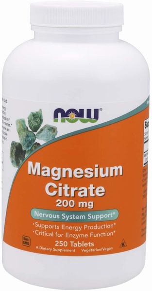 

Цитрат магния Magnesium Citrate Now Foods 200 мг 250 таблеток (NF477)