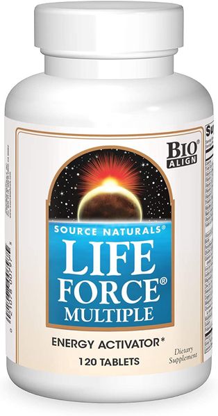 

Мультивитамины для поддержки энергии Life Force Multiple Source Naturals 120 таблеток (SNS093)
