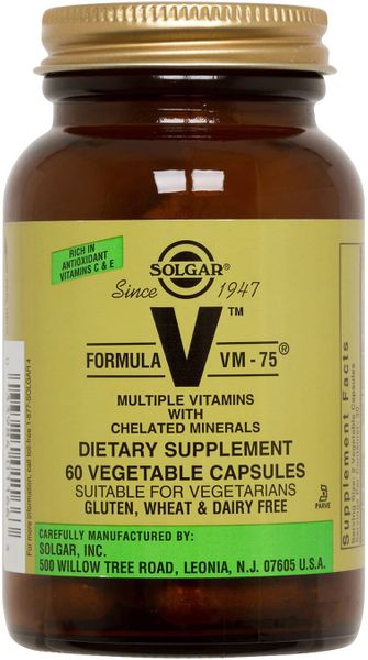 

Мультивитамины VM-75 Multiple Vitamins Solgar 60 капсул (SOL344)