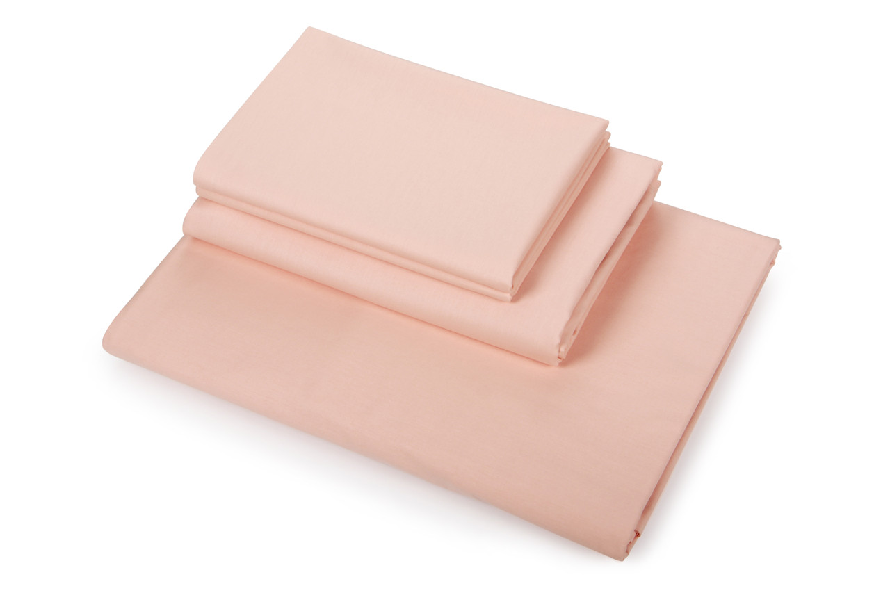 

Комплект постельного белья Utorova Сидней Полуторный 2 наволочки хлопок поплин Персиковый