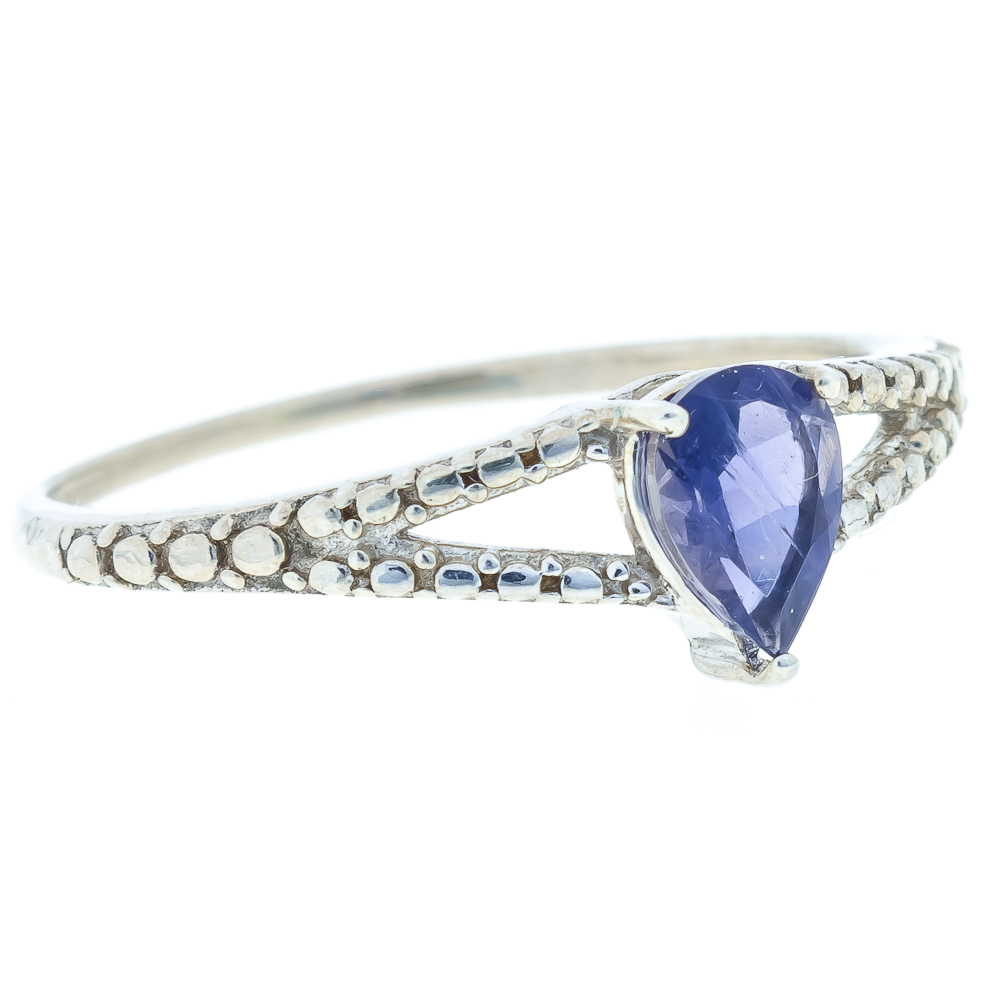 

Срібна каблучка 925 проби 1,95 гр. з іолітом 0,52 карат BoutiqueTV розмір 20.0