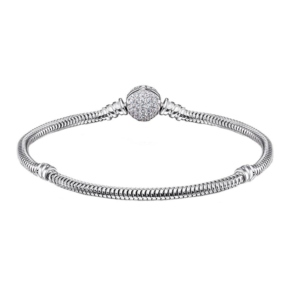 

Серебряный браслет с фианитами 000118354 18 размера