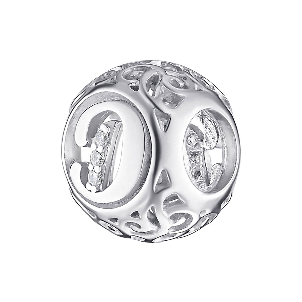 

Серебряный шарм Буква D c фианитами 000148503 б/р размера