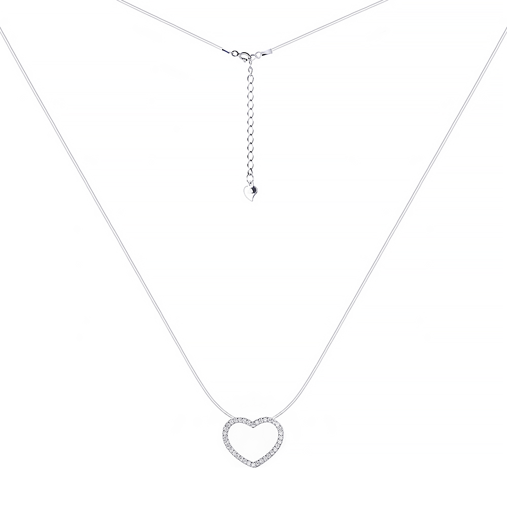 

Серебряное колье с фианитами 000087901 б/р размера