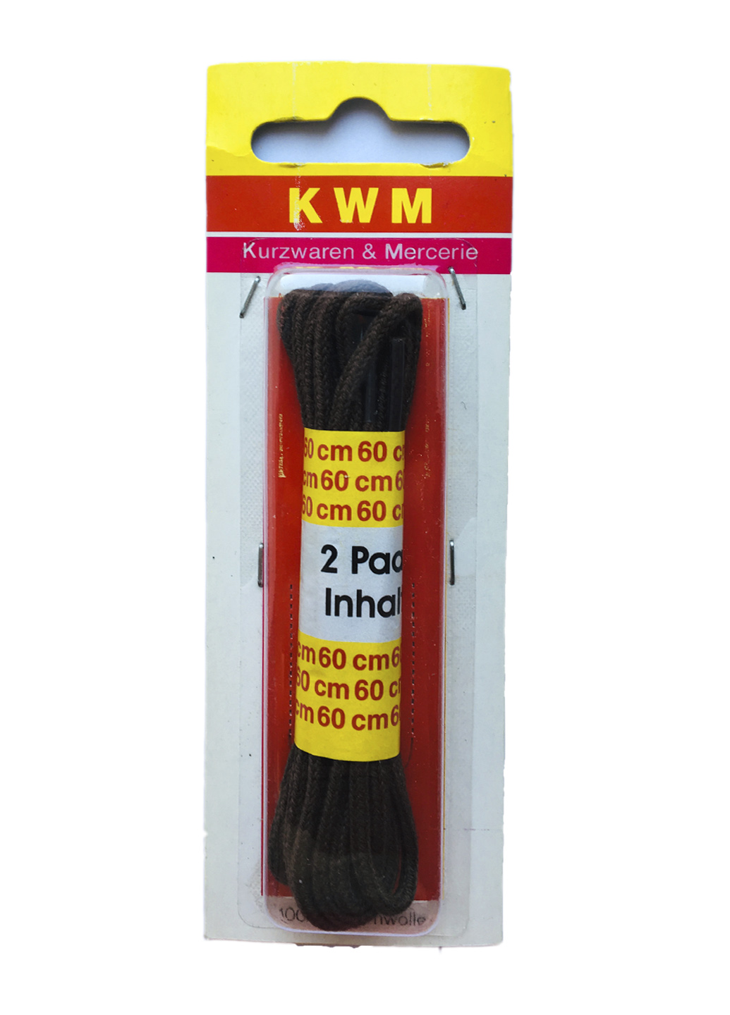 

Шнурки коричневые KWM 60 см KWM коричневый IS-10453