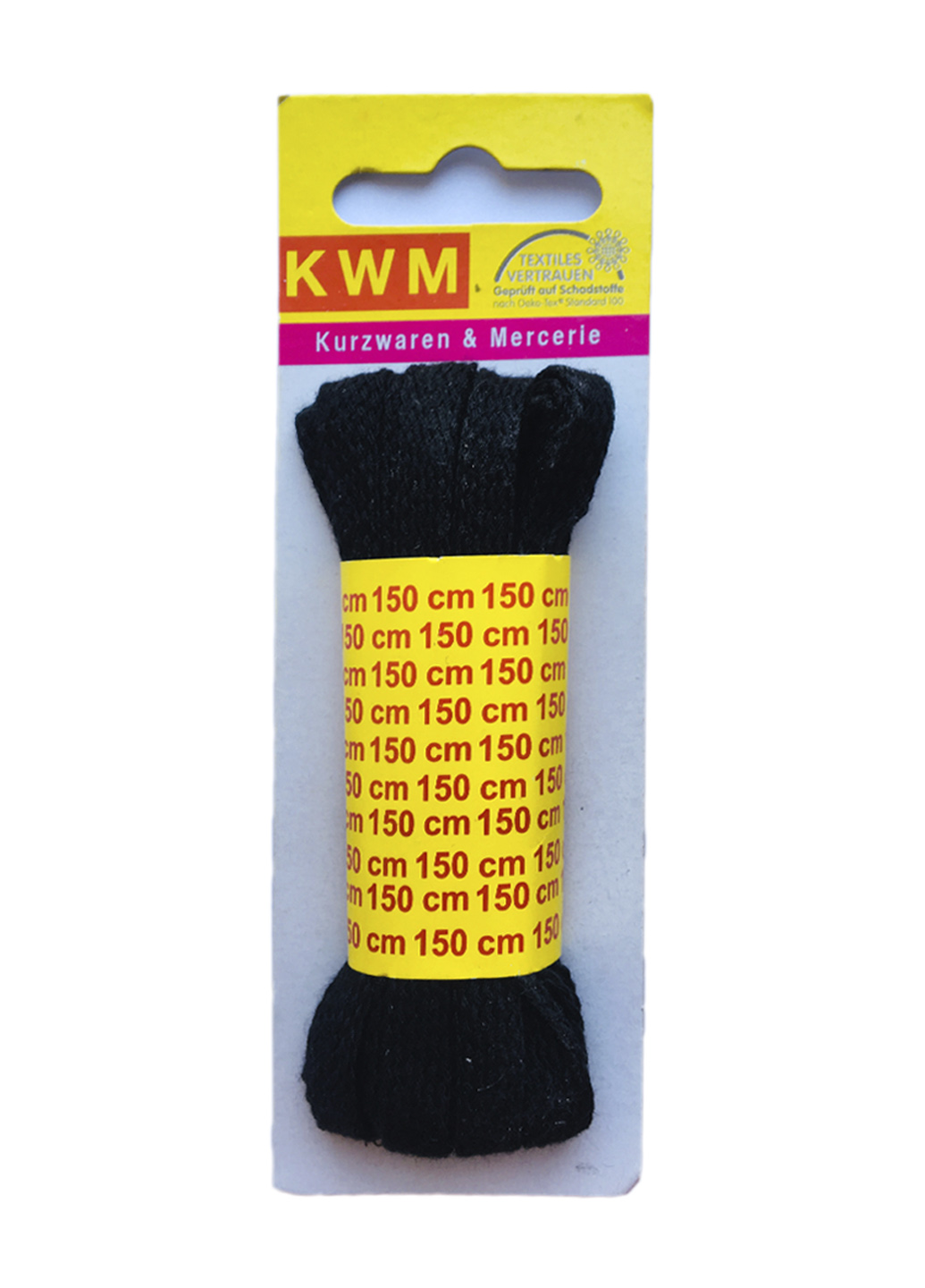

Шнурки черные KWM 150 см KWM черный IS-10446