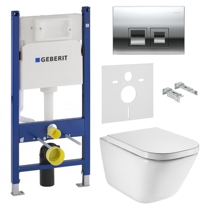 

Комплект: GAP Rimless подвесной унитаз с сиденьем slow-closing + GEBERIT Duofix монтажный комплект + Delta 50 клавиша смыва, хром