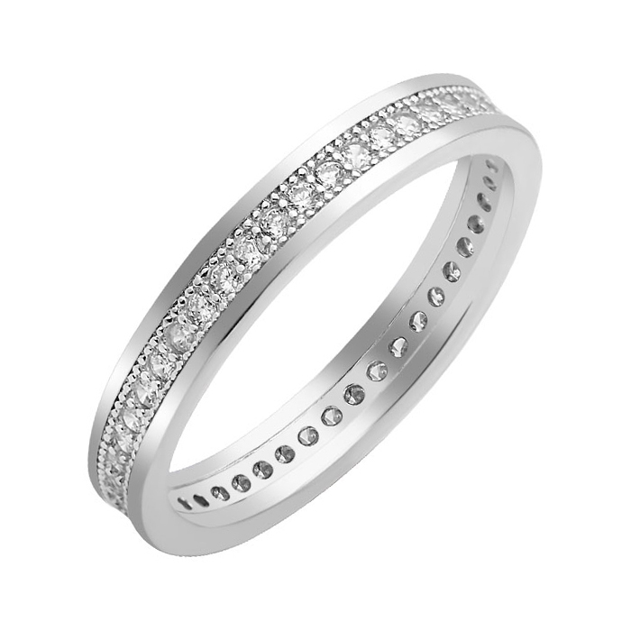 

Серебряное кольцо с фианитами 000103102 19 размера