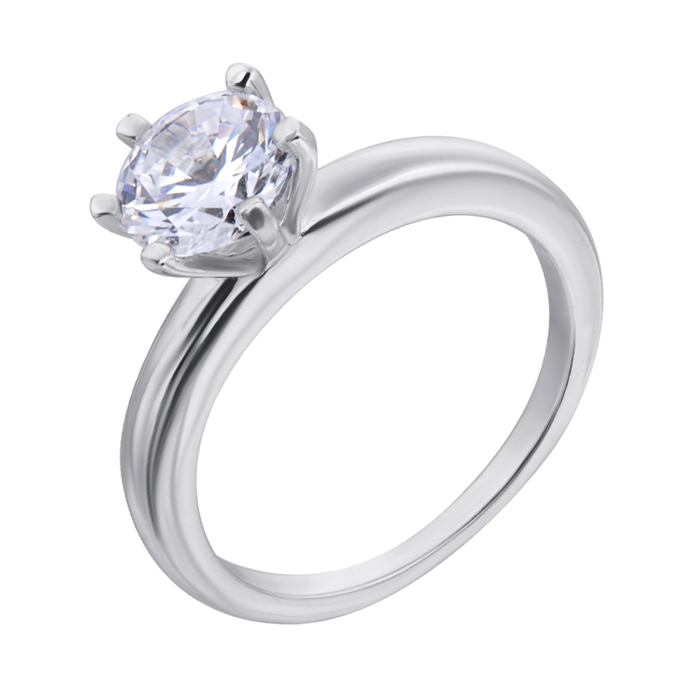 

Серебряное кольцо с фианитом 000117773 17.5 размера