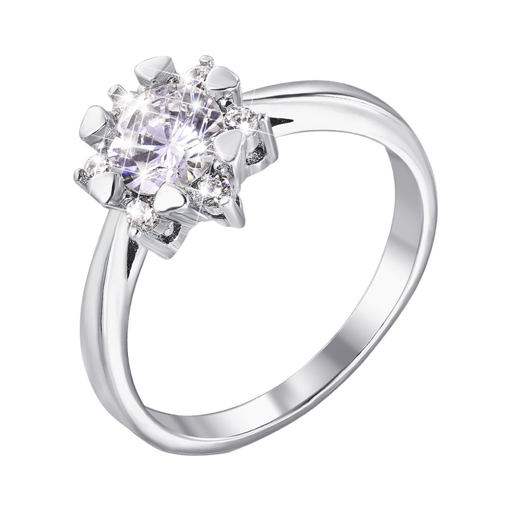 

Серебряное кольцо с фианитами 000129320 15.5 размера