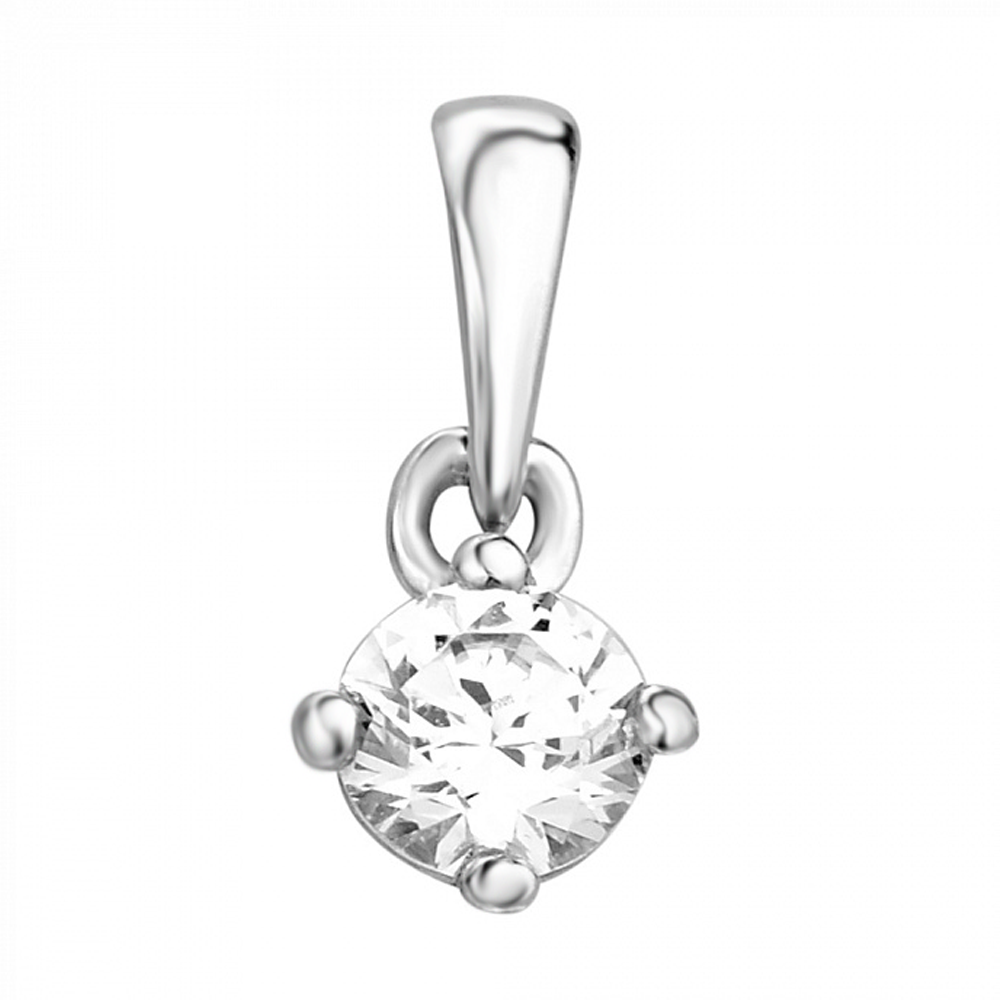 

Срібна підвіска 925 проби 0,7 г з кристалом Swarovski 3,2 карат Silvex925