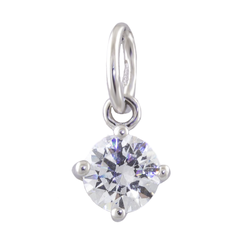 

Срібна підвіска 925 проби 0,5 г з кристалом Swarovski 1,9 карат Сільвекс