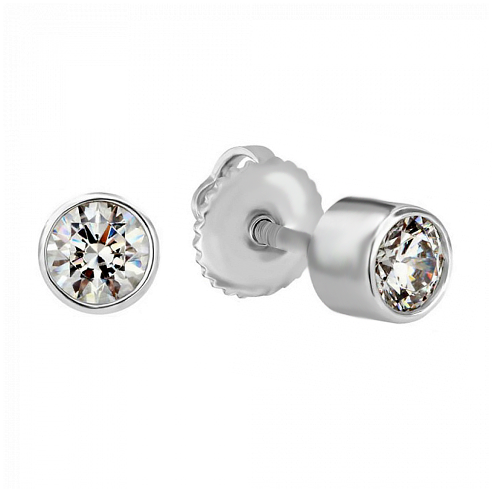 

Срібні сережки 925 проби 1,3 г з кристалами Swarovski 2,1 карат Silvex925