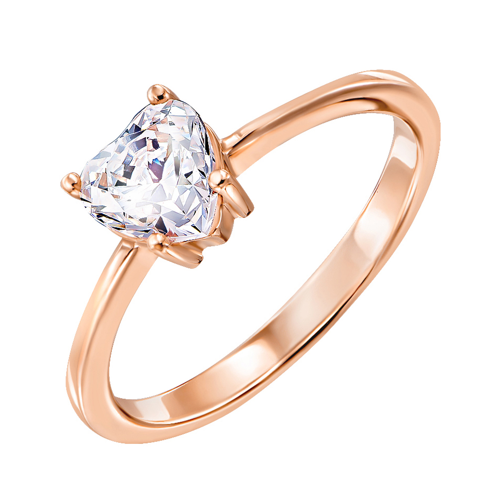 

Золотое кольцо Граненое сердце с фианитом S Zirconia 000129149 18 размера