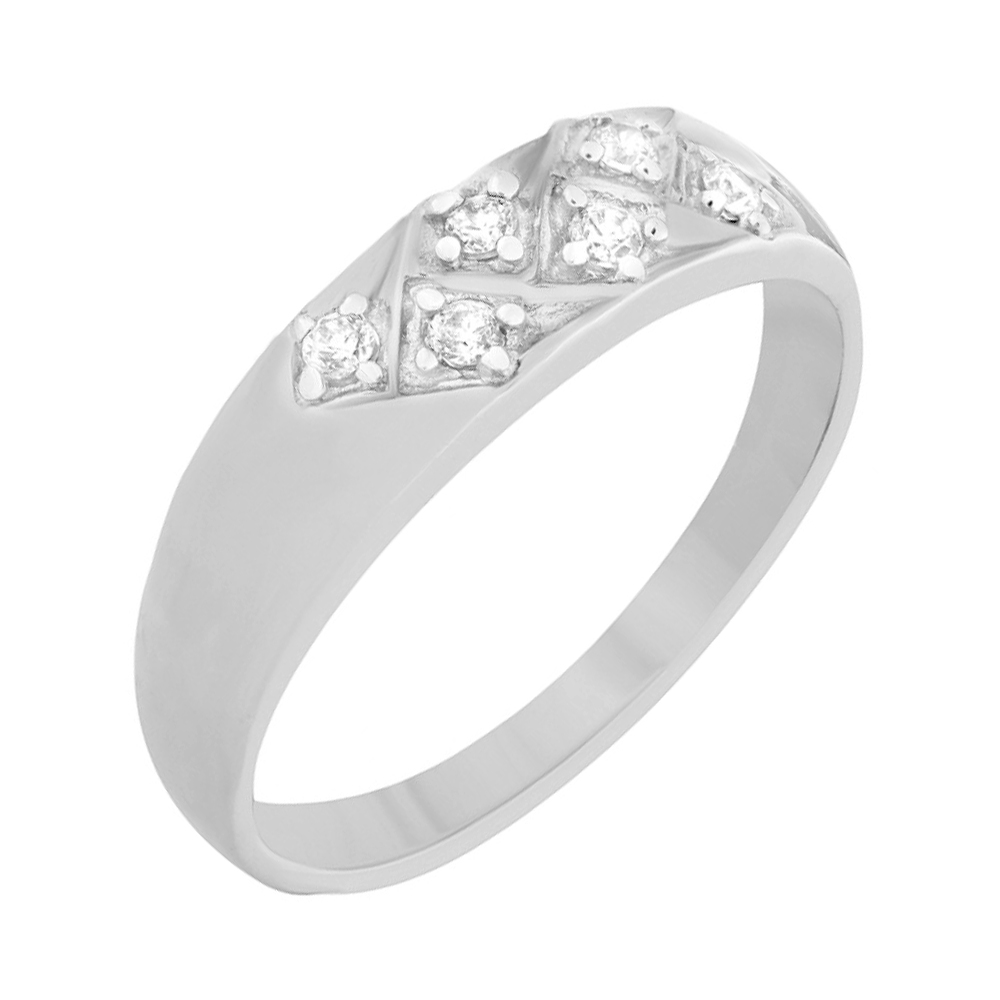 

Серебряное кольцо с фианитами 000025800 16.5 размера