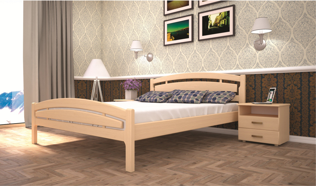 

Кровать ТИС МОДЕРН 2 180*200 бук Слоновая Кость