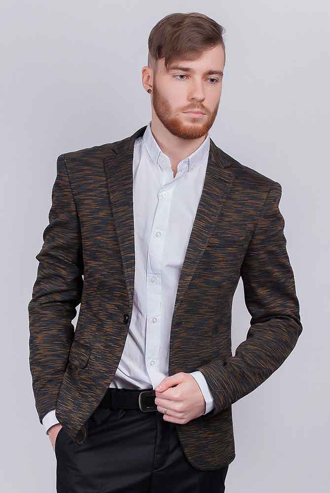 

Пиджак №276Y005 цвет Грифельно-горчичный XXS