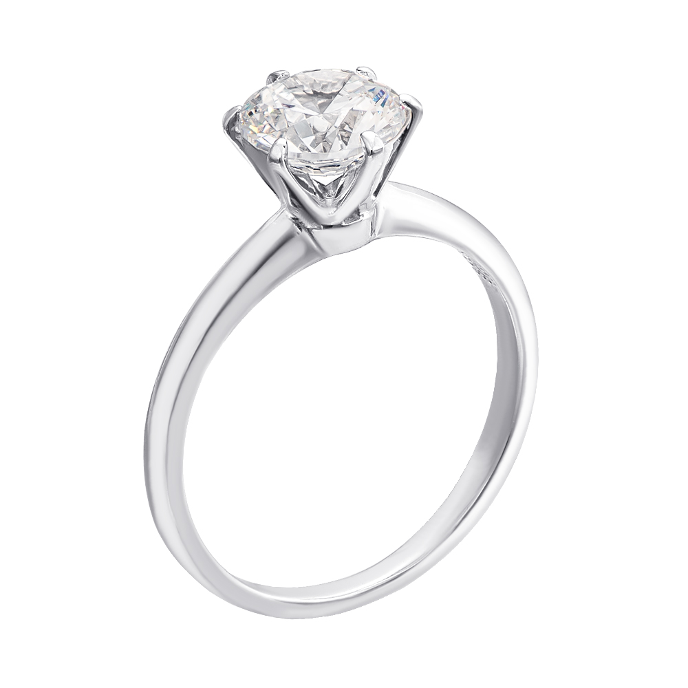 

Кольцо из белого золота с кристаллом Swarovski 000134608 18 размера