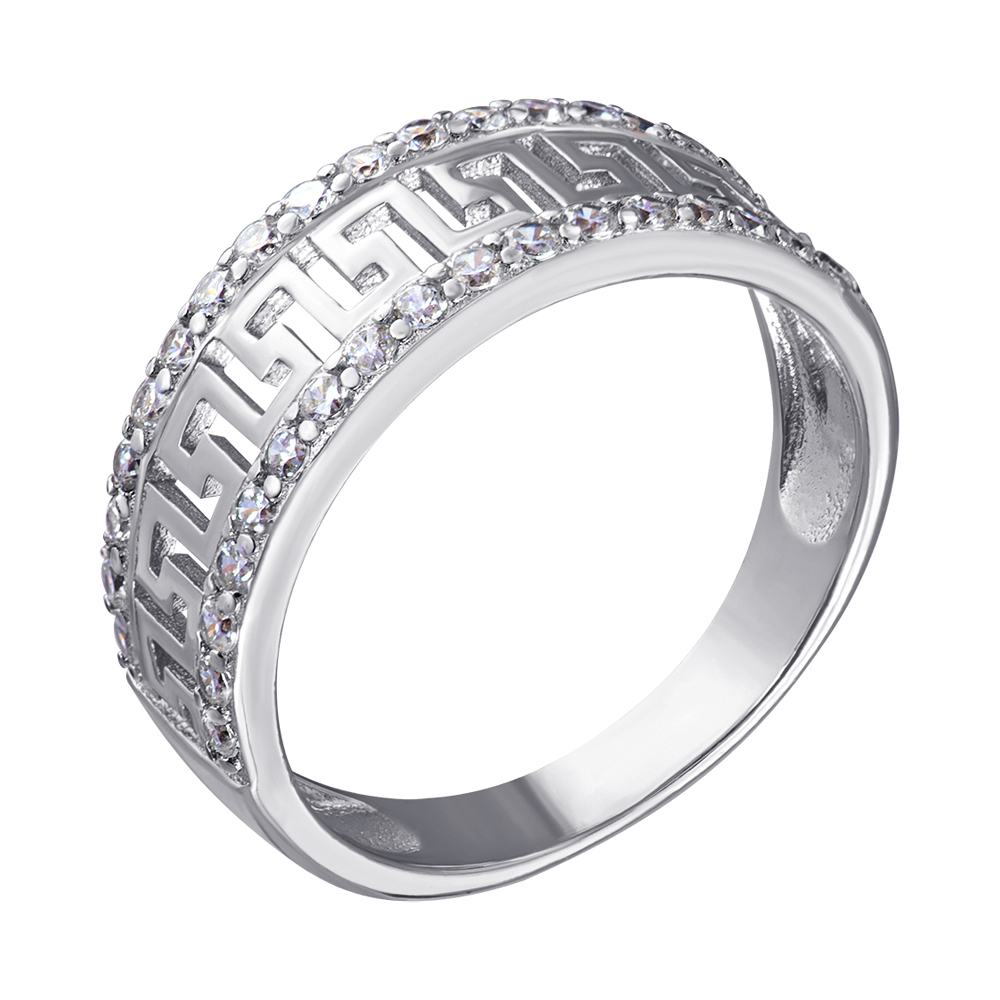 

Серебряное кольцо с фианитами 000053474 18.5 размера