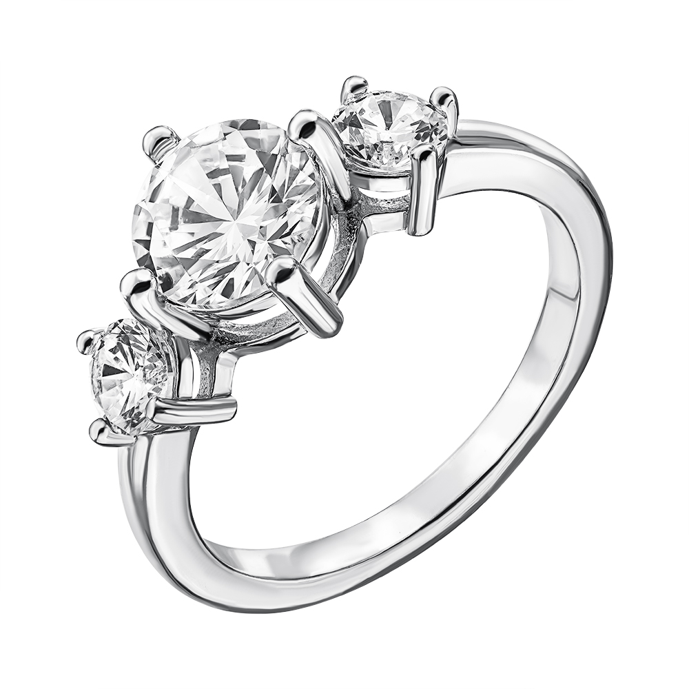 

Серебряное кольцо с фианитами 000133963 18.5 размера