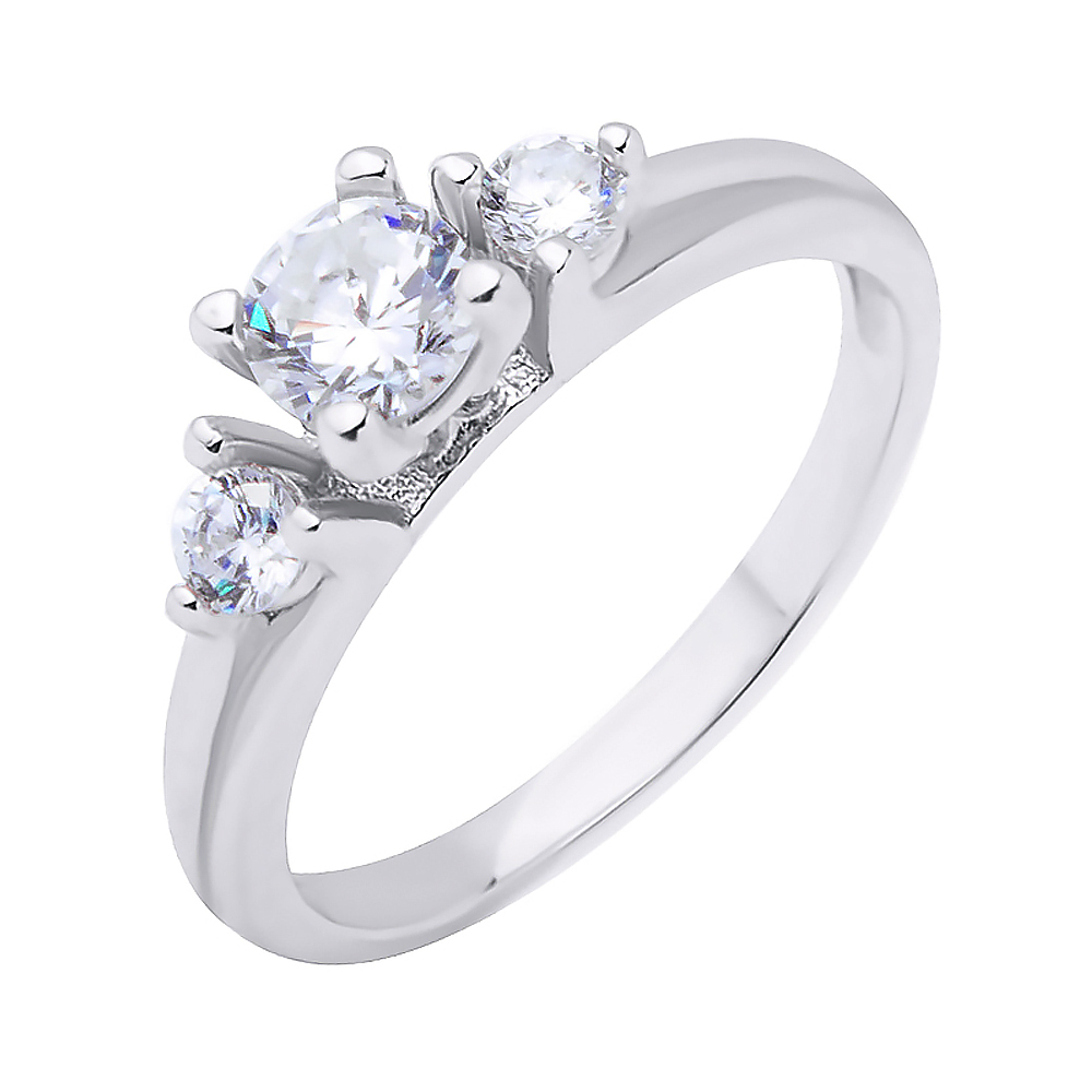 

Серебряное кольцо с фианитами 000118357 16 размера