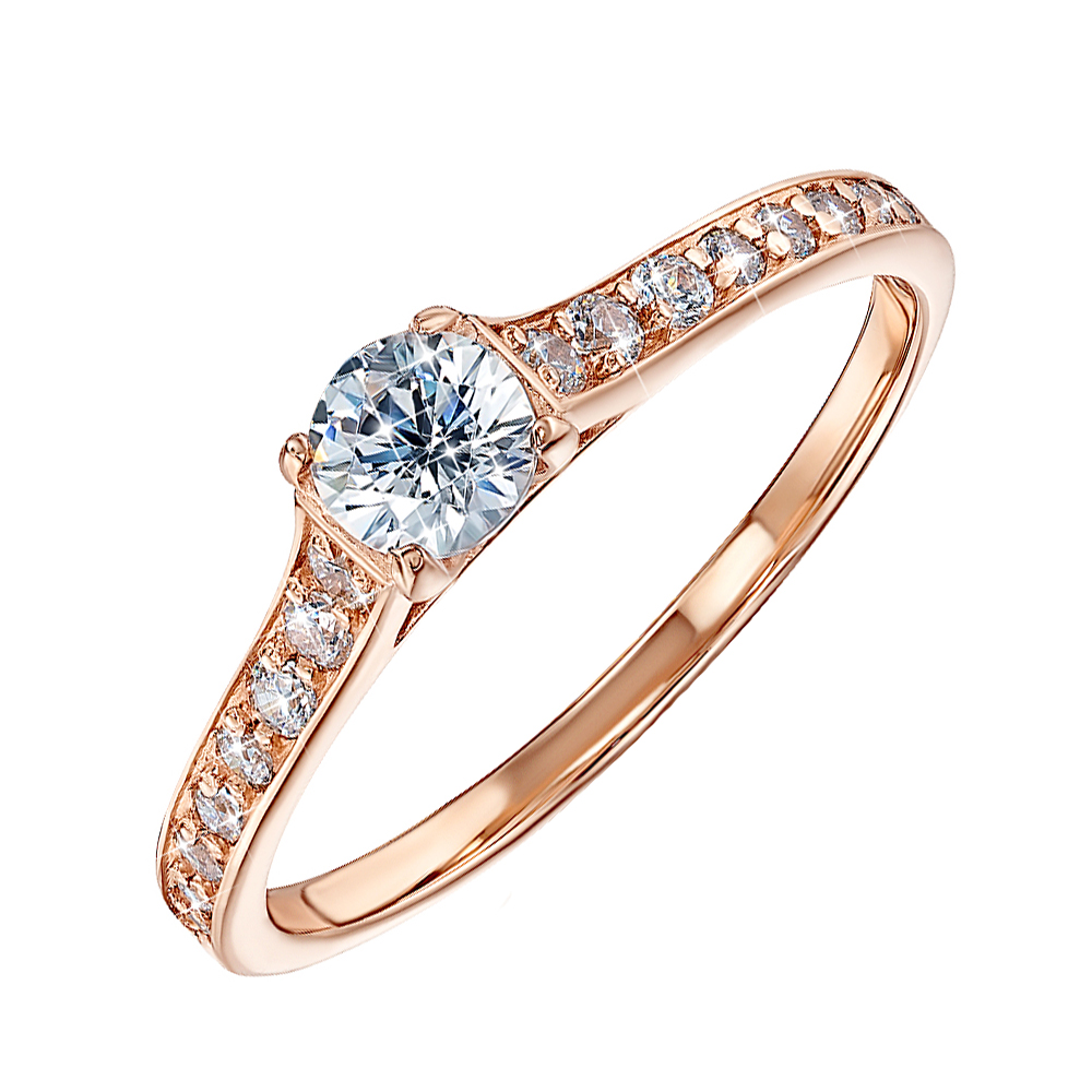 

Золотое кольцо выбор со Swarovski Zirconia 000101684 15.5 размера