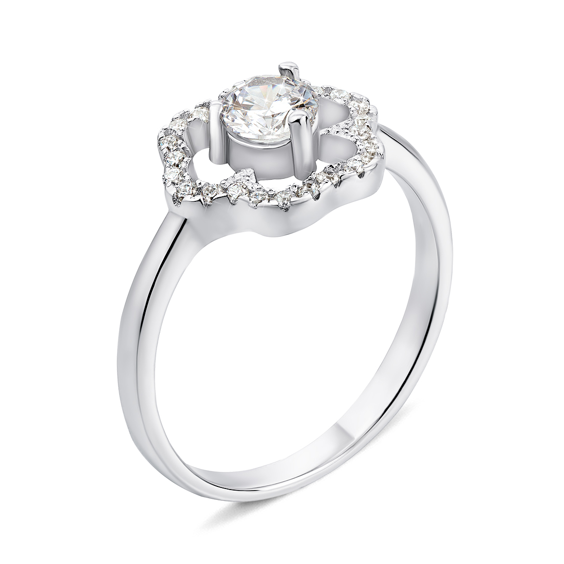 

Серебряное кольцо с фианитами 000134706 17.5 размера