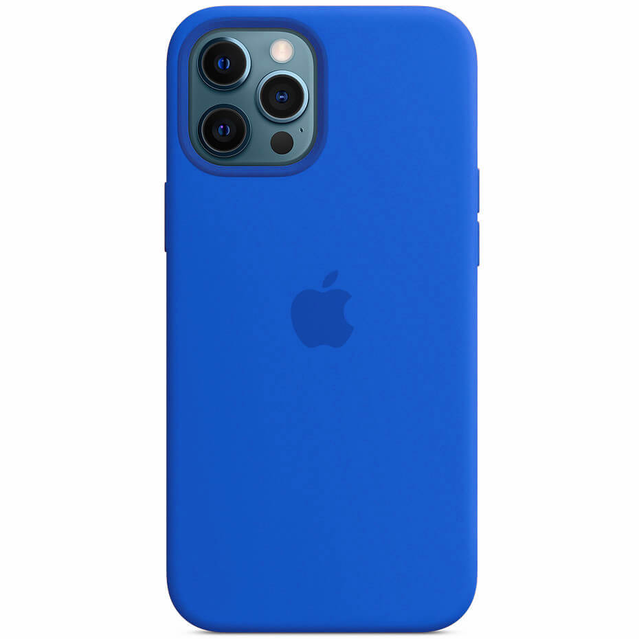 

Чехол Silicone case (AAA) full with Magsafe для Apple iPhone 12 Pro Max (6.7") Синий / Capri Blue Без бренда