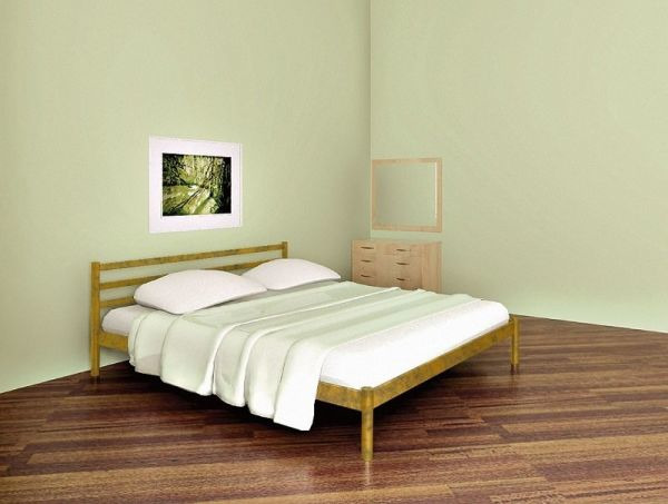 

Кровать Fly-1 Метакам Шагрень золото 90х190