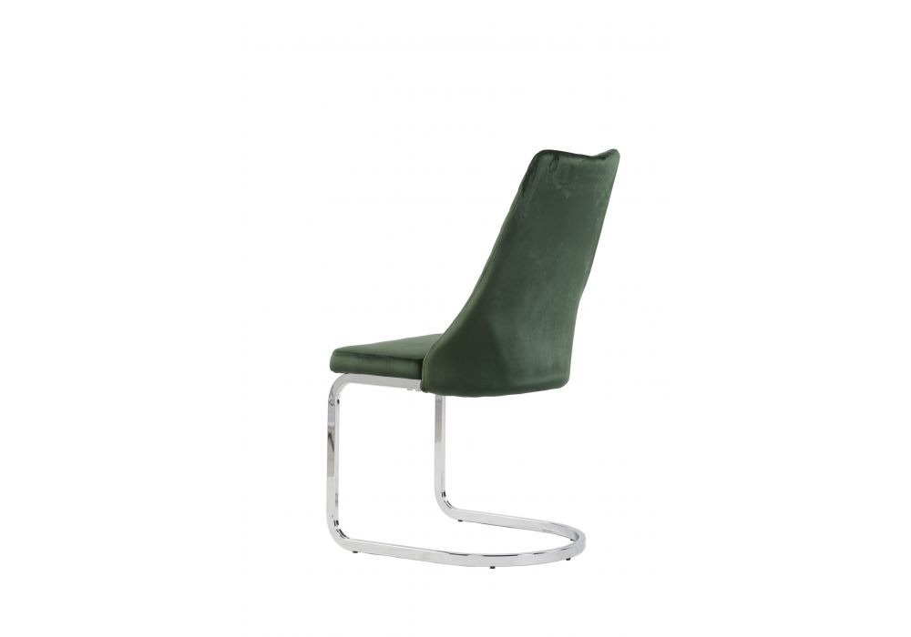 

Стул для кухни, кафе, бара Carlos металл хром/ткань велюр зеленый Евродом