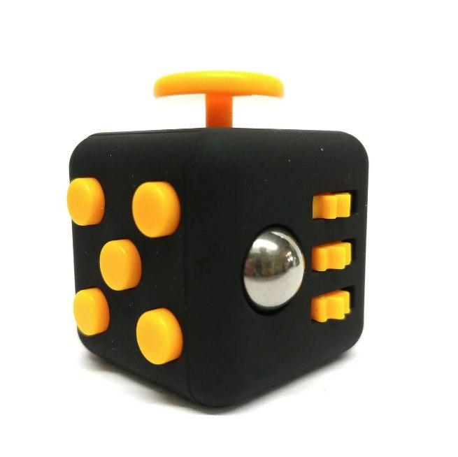 

Игрушка-антистресс Fidget Cube Фиджет Куб Черный с Оранжевым