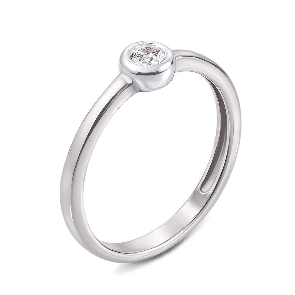 

Кольцо из белого золота с кристаллом Swarovski 000135119 16.5 размера