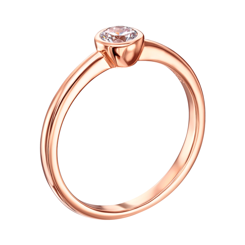 

Кольцо из красного золота с цирконием Swarovski 000134110 17 размера