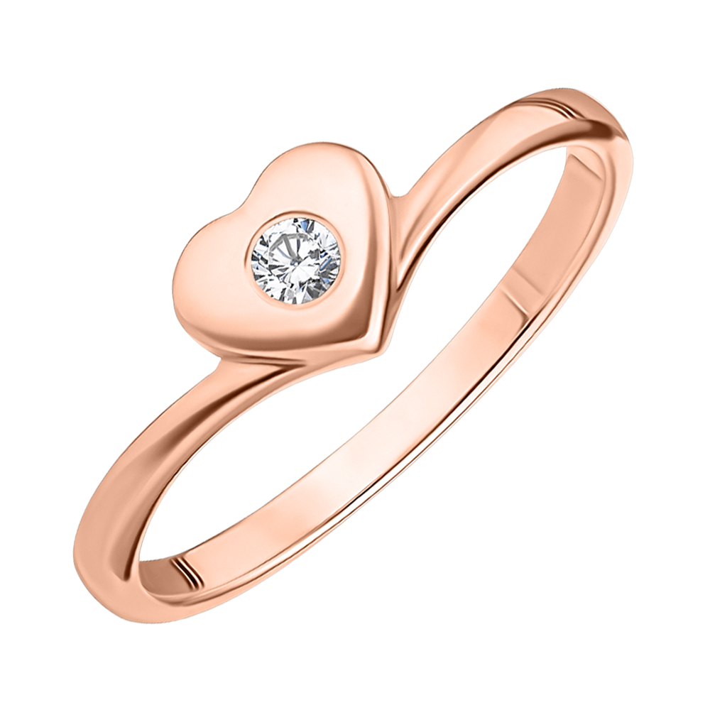 

Кольцо из красного золота с цирконием Swarovski 000122757 18 размера