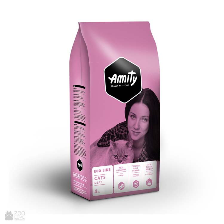 

Корм для котов AMITY ECO Cats MEAT, для всех пород с мясом (4 кг)