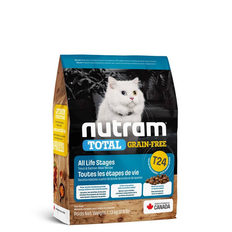 

Сухой корм для котов Nutram T24 Total Grain-Free Salmon & Trout Cat с лососем и форелью (1,13 кг)