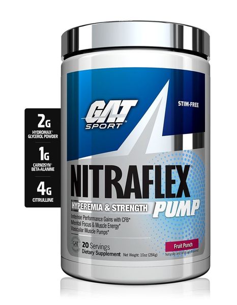 

Предтреновний комплекс Nitraflex Pump GAT Sport фруктовый пунш 284 г (GAT022)