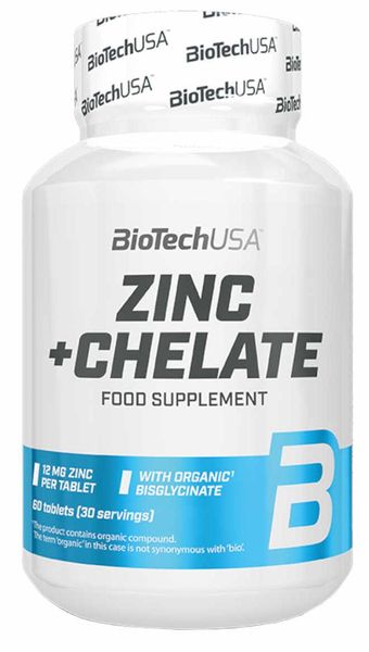 

Цинк хелат Zinc+Chelate BioTech USA 60 таблеток (BTU110)