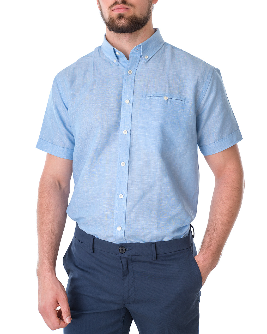

Сорочка чоловіча BASEFIELD (219016102-607/21) Блакитний XXL