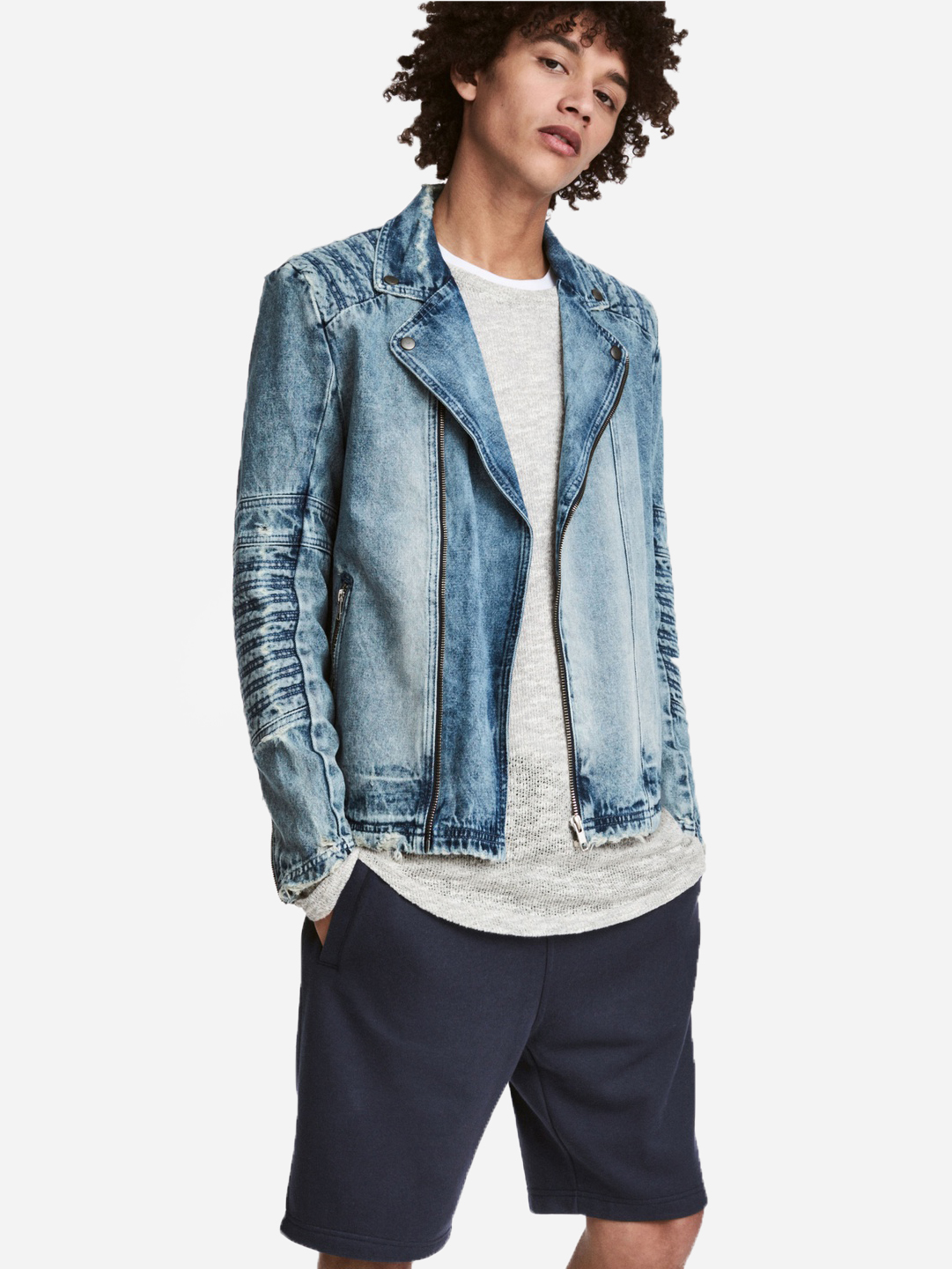 

Шорты H&M 0447694_бел.шнур M Синие