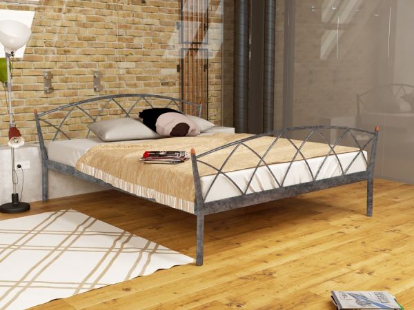 

Кровать Jasmine Elegance-2 Метакам Шагрень серая 160х190
