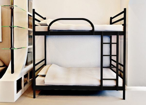 

Двухъярусная кровать Fly Duo Метакам Черный матовый 80х200