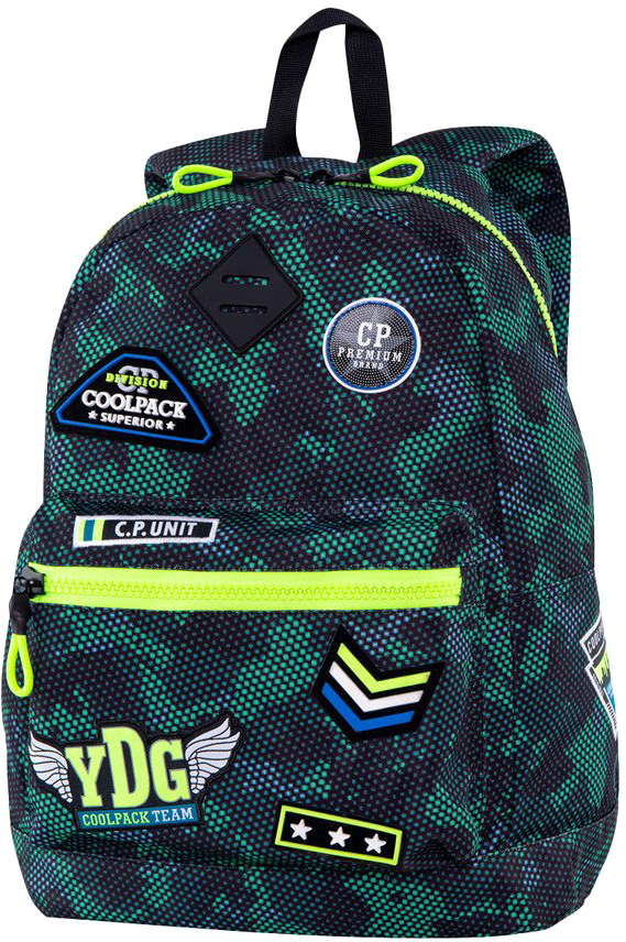 

Рюкзак CoolPack Cross с нашивками 430 г 42.5х31х17 см 23 л Green (B26151)