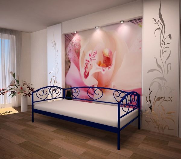 

Кровать Darina Lux Метакам Синий 90х200