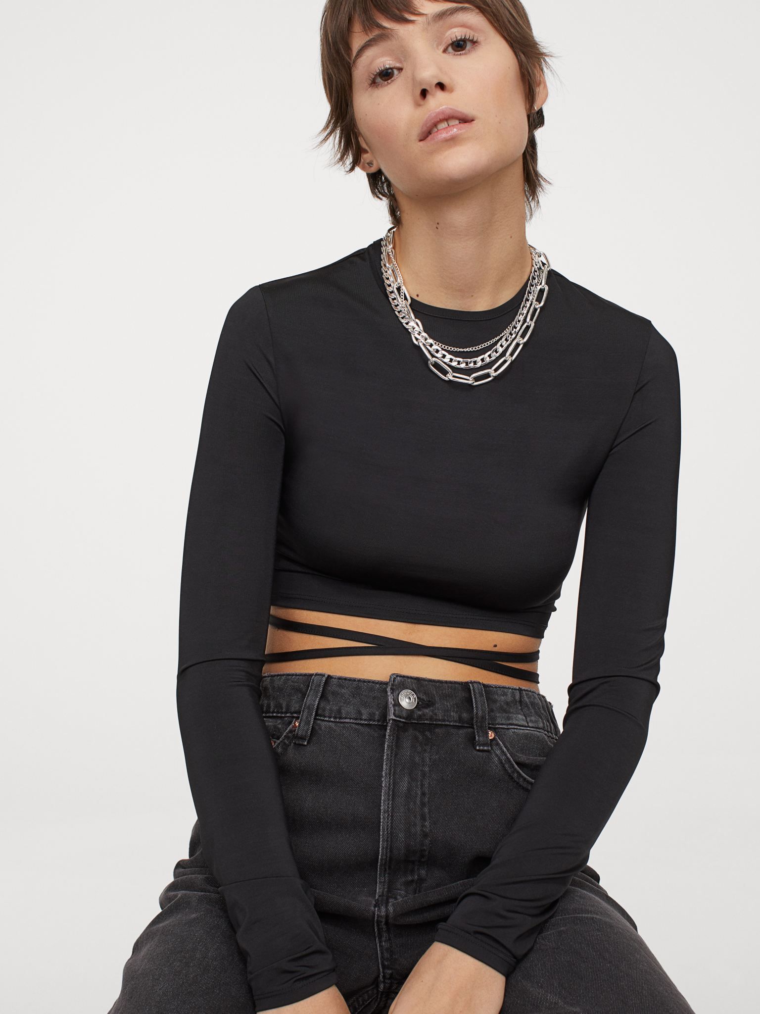 

Топ H&M 9705942sm M Черный